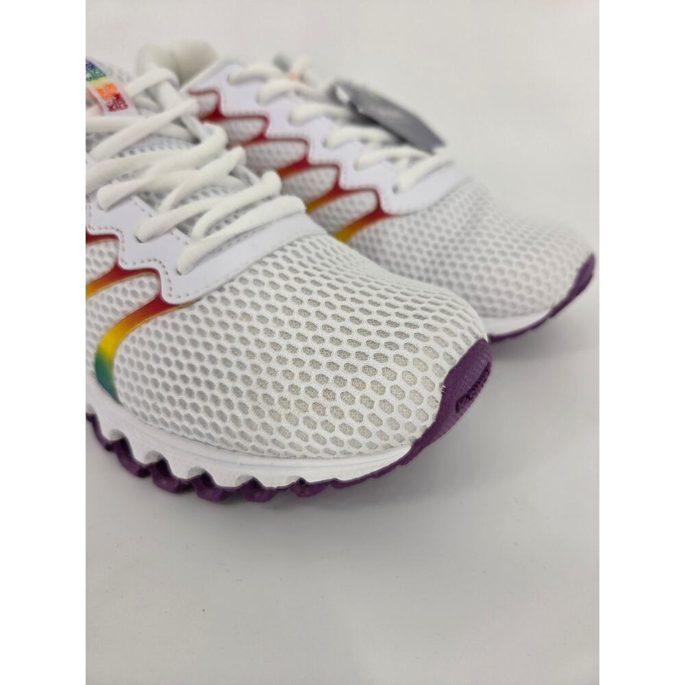 NEW K-Swiss Tubes Comfort 200 Training Shoe Women's 9.5 White Rainbow - Picture 2 of 11